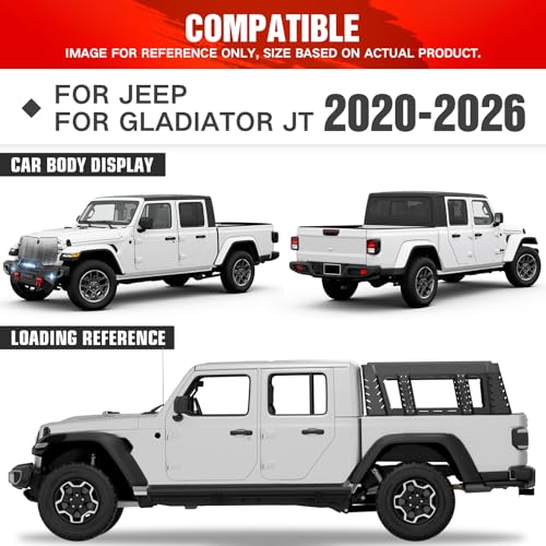 22" High Overland Bed Racks Truck Cargo Carrier Compatible with 2020