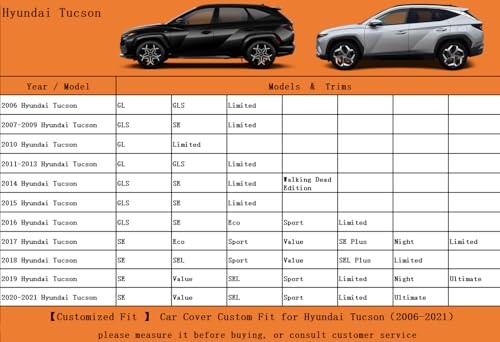 7 Layers SUV Car Cover Custom Fit for Hyundai Tucson