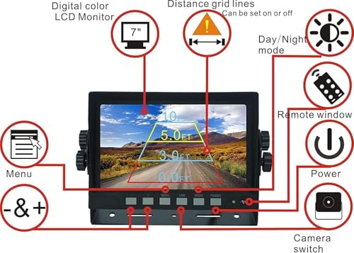 AHD 1080P Wired Reverse Rear View Backup Camera System