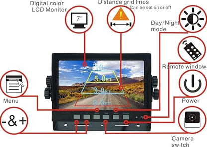AHD 1080P Wired Reverse Rear View Backup Camera System