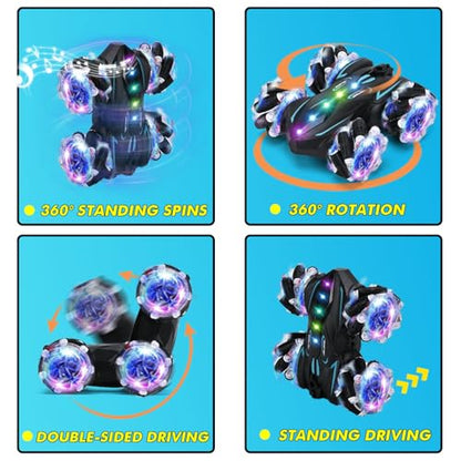 Upgraged Gesture Sensing RC Stunt Car with Lights & Music
