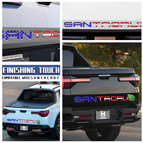 Tailgate Inserts Letters Compatible for 2022 2023 2024 2025 Santa Cruz 3D Raised & Strong Adhesive Decals Letters Rear Emblem Decal Sticker Compatible for Santa Cruz Accessories