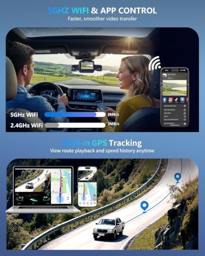 AI 4K Dash Cam Front and Rear