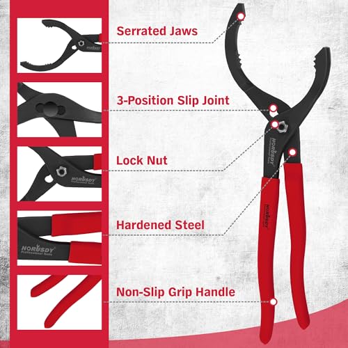12" Adjustable Oil Filter Pliers