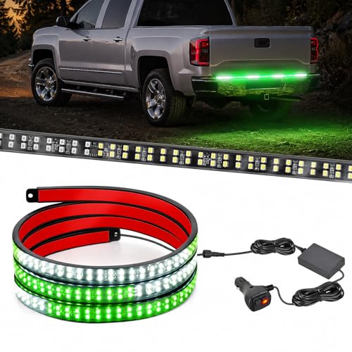 48 Inch 288 LED Tailgate Strobe Light Strip Green White