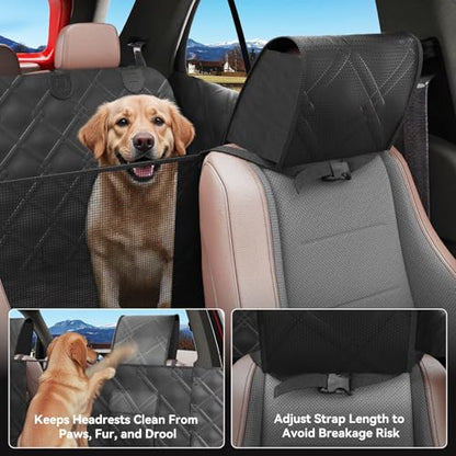 Dog Car Seat Cover for Back Seat with Door Protection