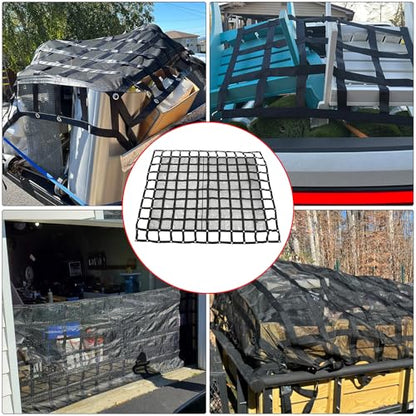 Heavy Duty 81" x 96" Truck Bed Cargo Net with 1500LBS Capacity