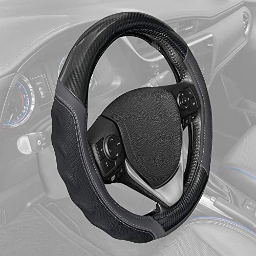 UltraSport Gray Carbon Fiber Steering Wheel Cover