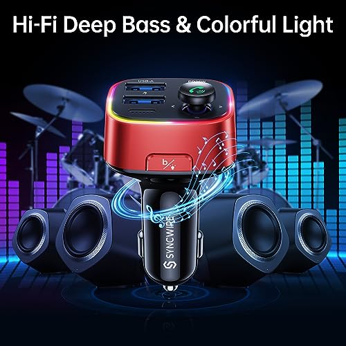 Bluetooth 5.4 FM Transmitter Car Adapter 48W