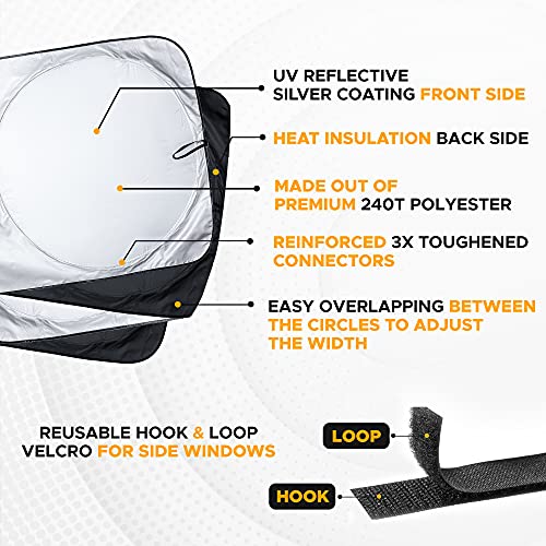Windshield Sun Shade for Semi Truck Windshield