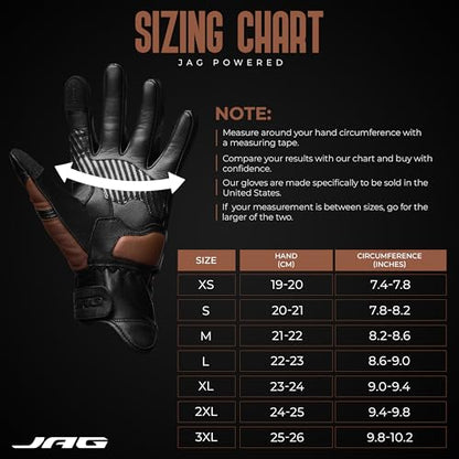 Leather Motorcycle Motorbike Knuckle Protection Powersports Gloves