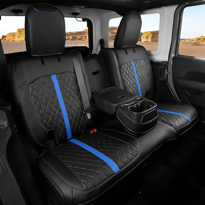 for Jeep Wrangler Leather Custom Car Seat Covers Full Set 4 Door