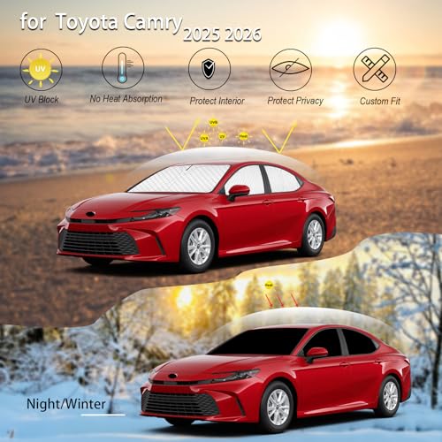 6pcs Thicken Sun Shades for 2025 2026 Toyota Camry Accessories