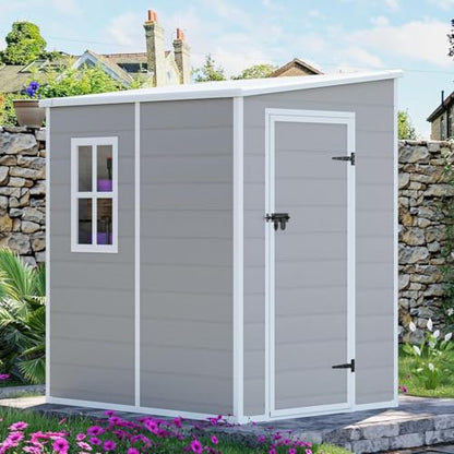 5x3 FT Small Resin Storage Shed with Floor Included