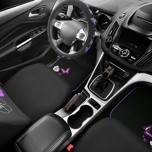 Universal Cloth Butterfly Car Seat Covers Full Set