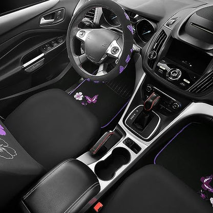 Universal Cloth Butterfly Car Seat Covers Full Set