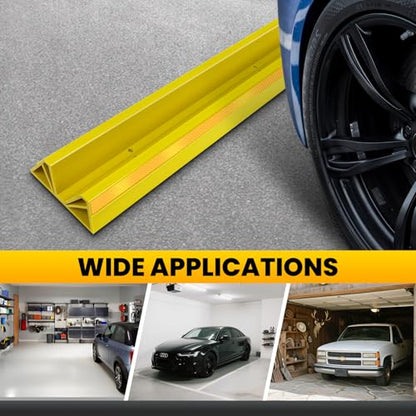 2 Pcs 18'' Parking Car Wheel Stopper for Garage with 2 Installation Methods (2 Count)