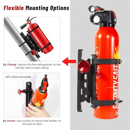 Quick Release Fire Extinguisher Mount for Vehicle with 4 Pcs Clamps