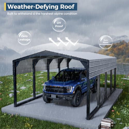Military Grade Metal Carport 12x20 FT