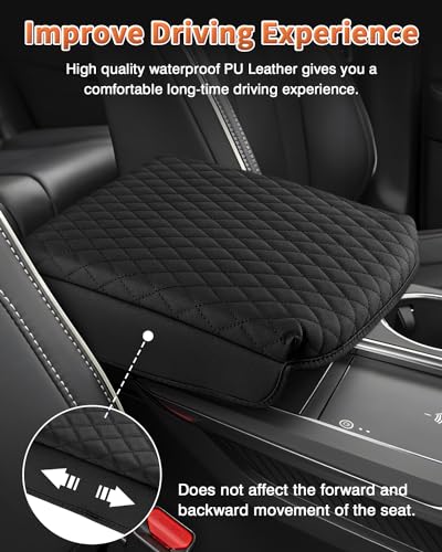 Custom Fit for Center Console Cover Acura MDX 2022 2023 2024 2025 2026 Accessories Armrest Cover Center Console Pad PU Leather Armrest Seat Box Cover Protector Anti