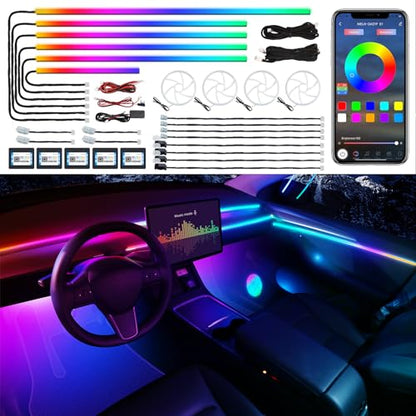 Dreamcolor Acrylic Interior Car LED Strip Light with Wireless APP