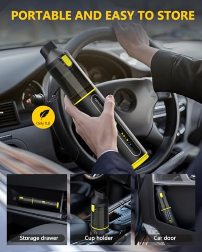 Car Vacuum 20000Pa Powerful Suction Mini Vacuum Cleaner Blowing & Inflating 4
