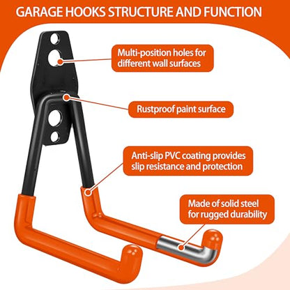 18 Pack Garage Hooks Heavy Duty (18 Count)