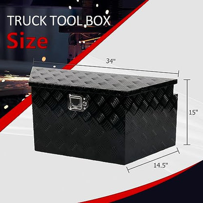 34 Inch Aluminum Trailer Tongue Tool Box 5 Bar Tread Wide Utility