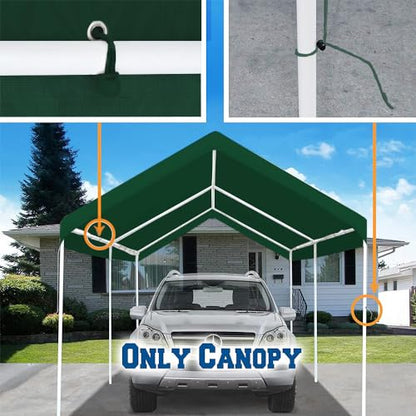 10'x20' Carport Canopy Replacement Cover Green