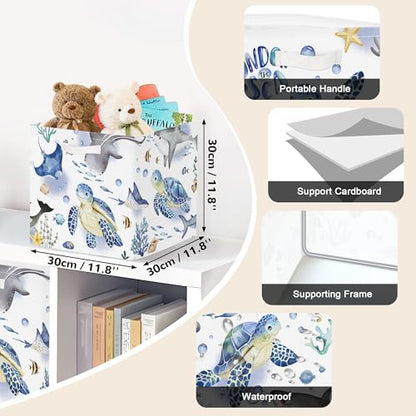11.8" Ocean Animal Storage Basket Set of 3 for Kid Toy Clothes Bin (3 Count)