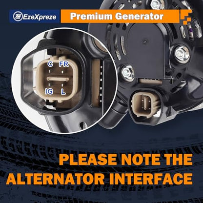 EzeXpreze New Alternator fit for Honda for Accord 2004 2005 2006 2007 130Amp 12V Compatible V6 3.0L