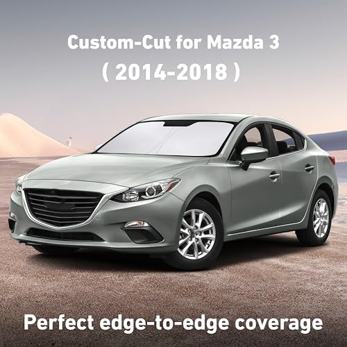 Windshield Sunshade Compatible for Mazda 3 2014