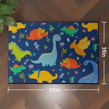 Cute Cartoon Dinosaur Rug for Bedroom