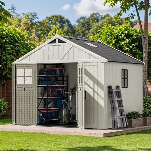 10x8 FT Resin Outdoor Storage Shed