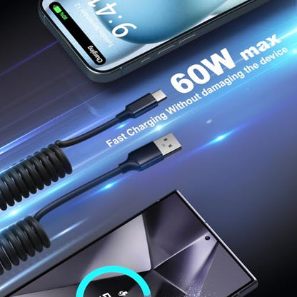 78W 3 Port Car Charger with Retractable USB (2 Count)