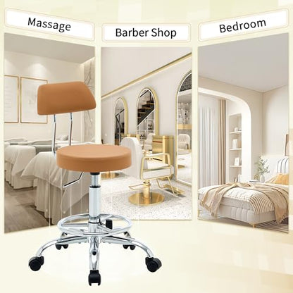 Rolling Stool with Back