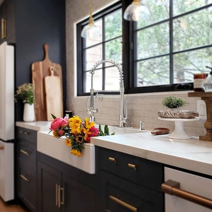 Commercial Kitchen Faucets with Pull Down Sprayer Brushed Nickel