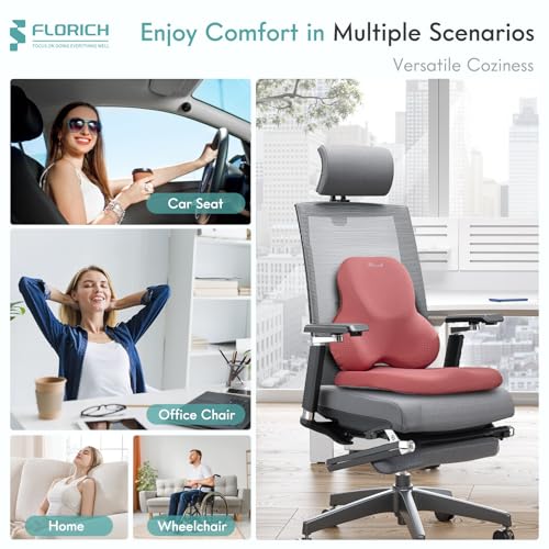 Car Seat Cushion and Lumbar Support Pillow for Office Chair Car