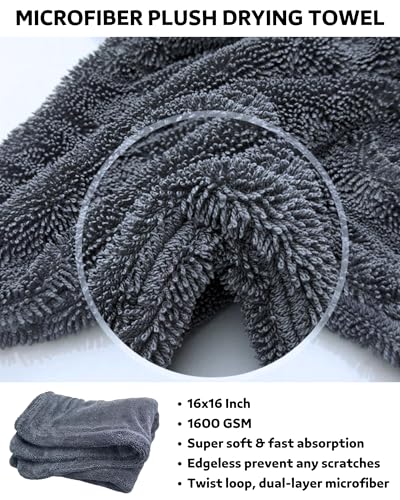 Professional 4 Pack Long Handle Wheel Brush Kit for Cleaning Wheel and Tire