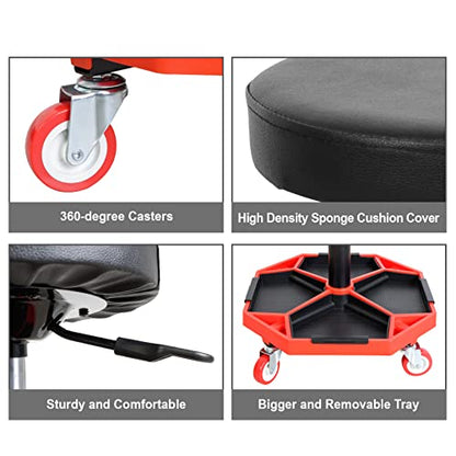 ATRXF8308R Torin Heavy Duty Pneumatic Garage Rolling Stool