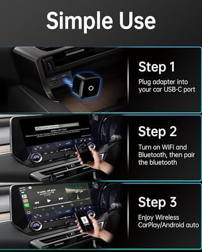 Wireless CarPlay & Android Auto Adapter USB