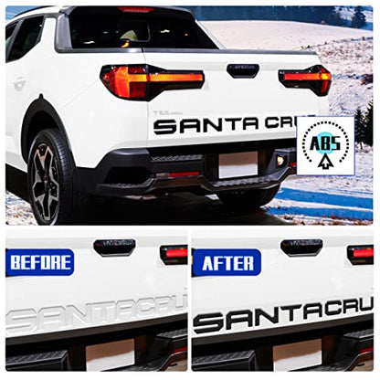 Tailgate Inserts Letters Compatible for 2022 2023 2024 2025 2026 Santa Cruz 3D Raised & Strong Adhesive Decals Letters Rear Emblem Decal Sticker Compatible for Santa Cruz Accessories