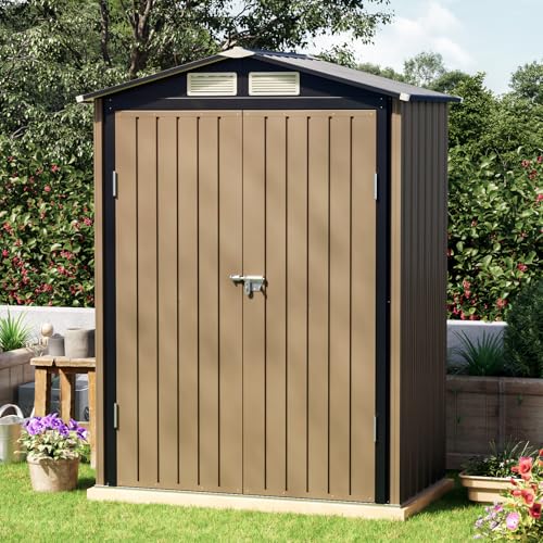 5 x 3 FT Metal Storage Shed for Backyard