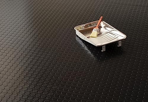 Large Coin Pattern Vinyl Garage Floor Protector Mat