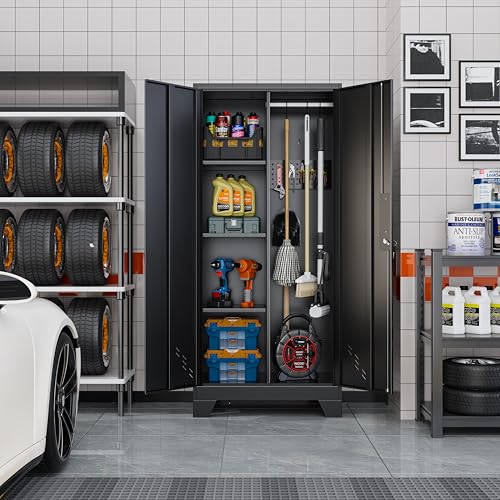 61" Broom Closet Storage Cabinet