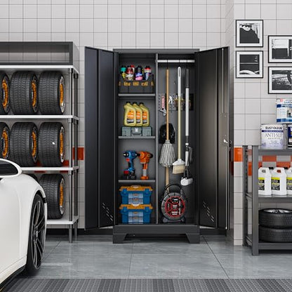 61" Broom Closet Storage Cabinet