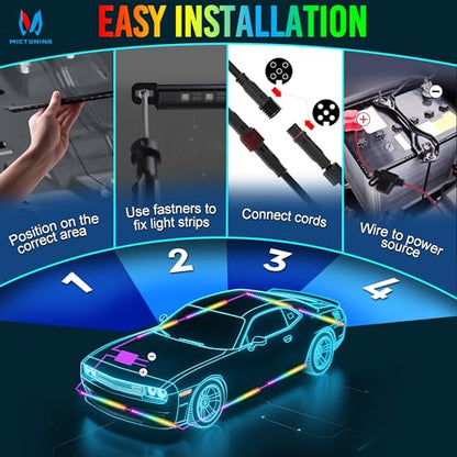 U8 RGBW Underglow LED Light Bars (52 Ounce)