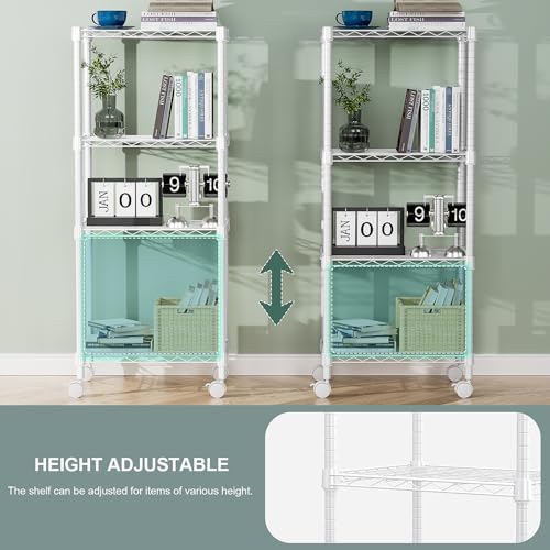 1000 lbs 4 Shelf Adjustable Heavy Duty Steel Wire Rack (4 Count)