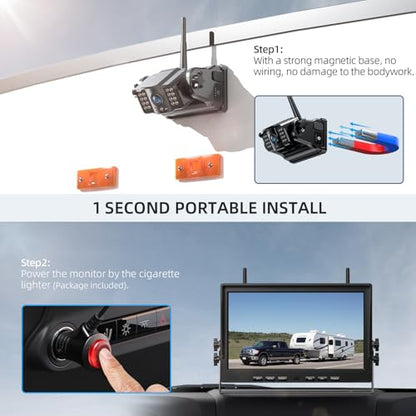 4 Wireless Backup Camera Magnetic (4 Count)