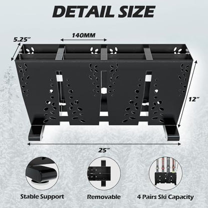 Heavy Duty Metal Ski Storage Rack